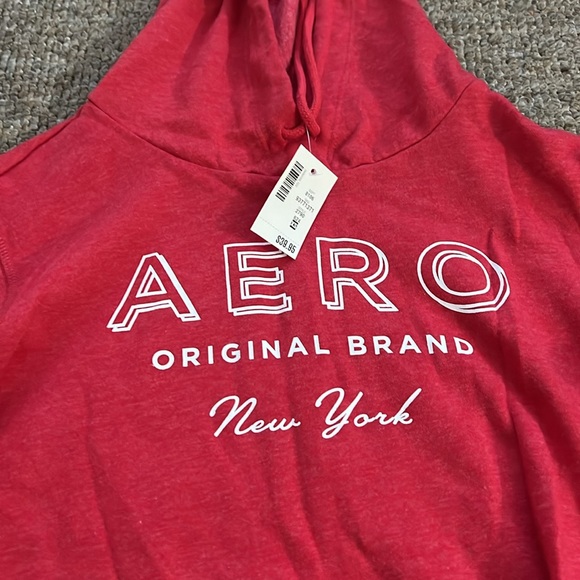 NWT Aero New York Classic Red Cinch Sweatpants and Red Hoodie in XS - Picture 2 of 7
